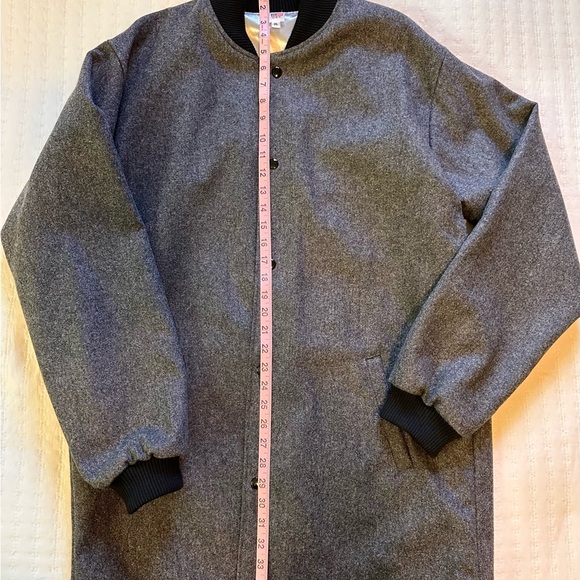 Handmade, retro, vintage style men’s long wool coat. Satin lined. Snap front. - Picture 2 of 8